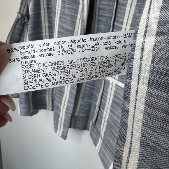 ZARA Basic Striped Bell Sleeve Jacket โ Size M - Picture 7 of 16